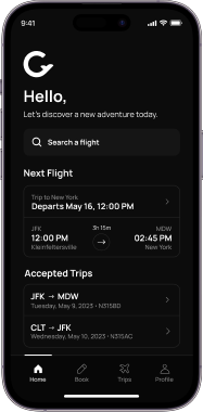 Application home page